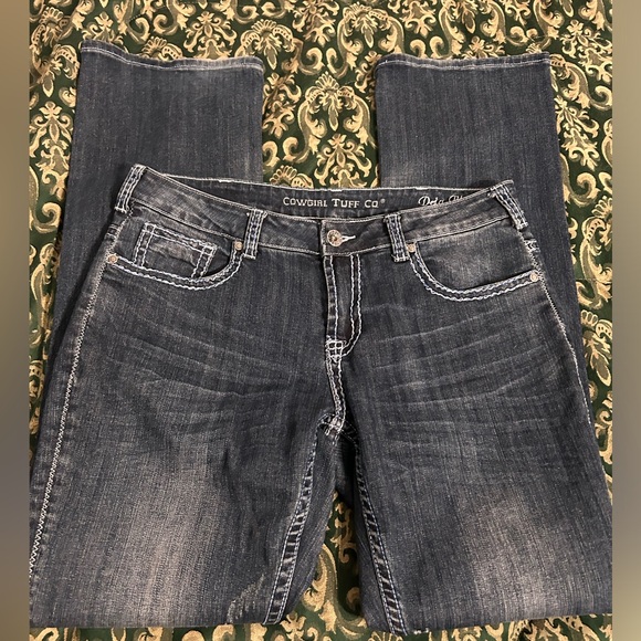 Cowgirl tuff dejan blue barbwire jeans - Picture 4 of 5